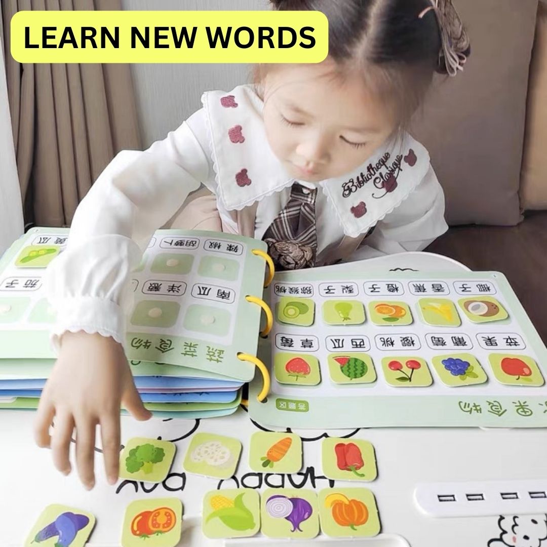 [SALE] First Words Busy Book Chinese English Early Education [Ready to Play]