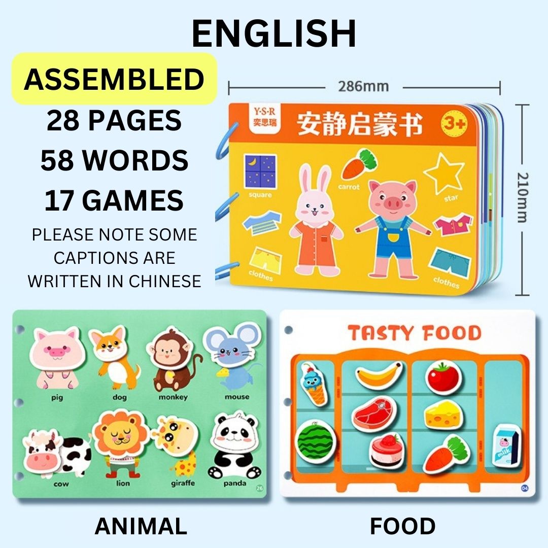 [SALE] First Words Busy Book Chinese English Early Education [Ready to Play]