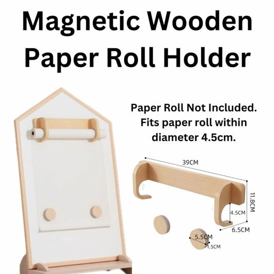 [SALE] Wooden Magnetic Whiteboard Paper Roll Holder drawing painting writing stand